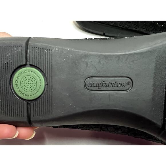 Women's Comfort View Bethany Slip On Woven Black Flats Size 11M Comfort Travel - Picture 6 of 14